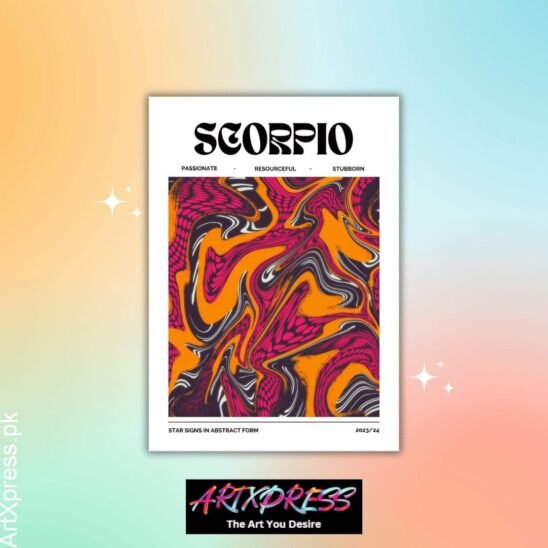 Scorpio Star Sign Abstract Metal Poster