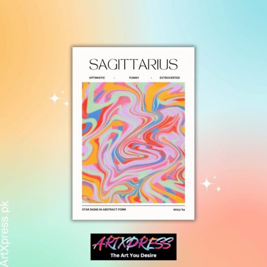 Sagittarius Star Sign Abstract Metal Poster