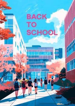 Back To School Metal Poster