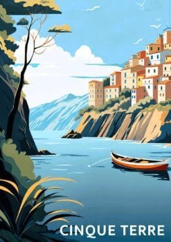 Cinque Terre Italy Metal Poster