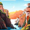 Cinque Terre Metal Poster