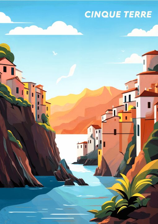 Cinque Terre Metal Poster