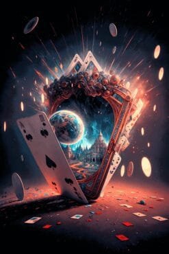 Exploding Cards | Metal Poster