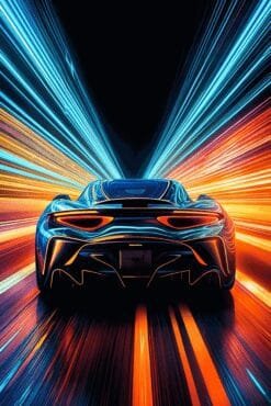 Futuristic Sports Car | Metal Poster