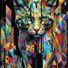 Cat Portrait Metal Poster