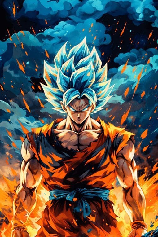 Goku Dynamic Pose | Metal Poster