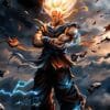 Goku Fire | Metal Poster