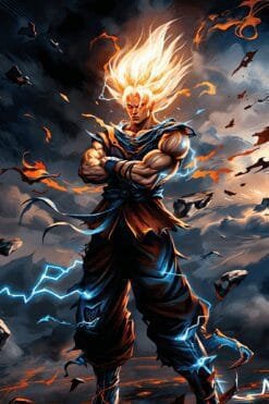 Goku Fire | Metal Poster