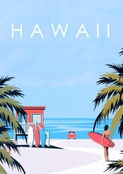 Hawaii Beach Metal Poster