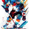 Hockey Player Metal Poster