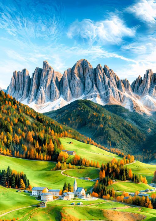 Italian Dolomites Metal Poster