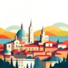 Italy Bergamo City Metal Poster