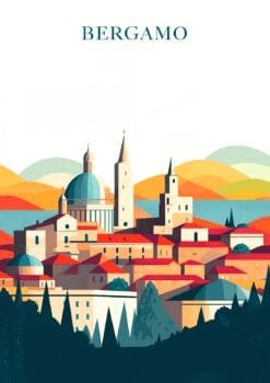 Italy Bergamo City Metal Poster