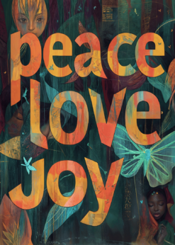 Peace Love Joy Quote Metal Poster