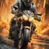 Motorcyclist Metal Poster