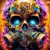 Psychedelic Skull | Metal Poster