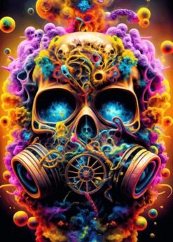 Psychedelic Skull | Metal Poster