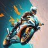 Racing Motorbike Metal Poster