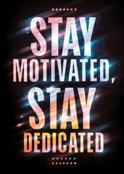 Stay Motivated, Stay Dedicated | Metal Poster