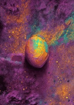 Vibrant Egg Metal Poster