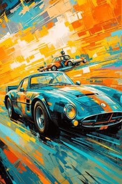 Vintage Race Car | Metal Poster