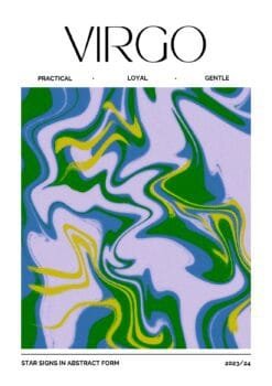 Virgo Star Sign Abstract Metal Poster