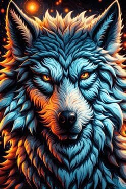 Realistic Wolf Portrait | Metal Poster