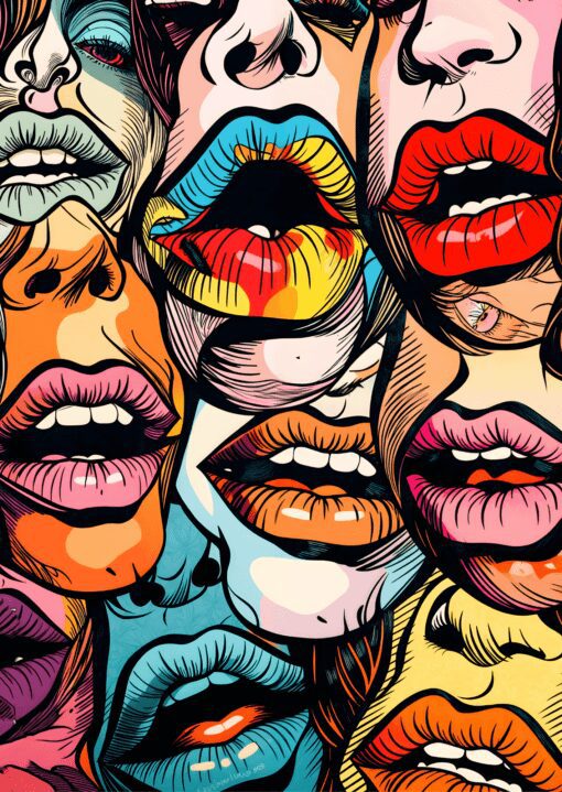 Woman Lips Metal Poster