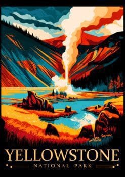 Yellowstone National Park Metal Poster