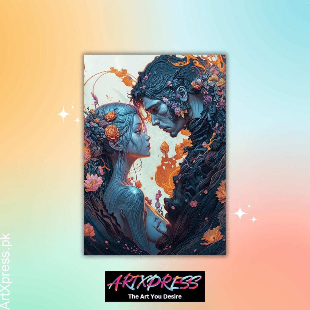Anime Style Lovers Metal Poster