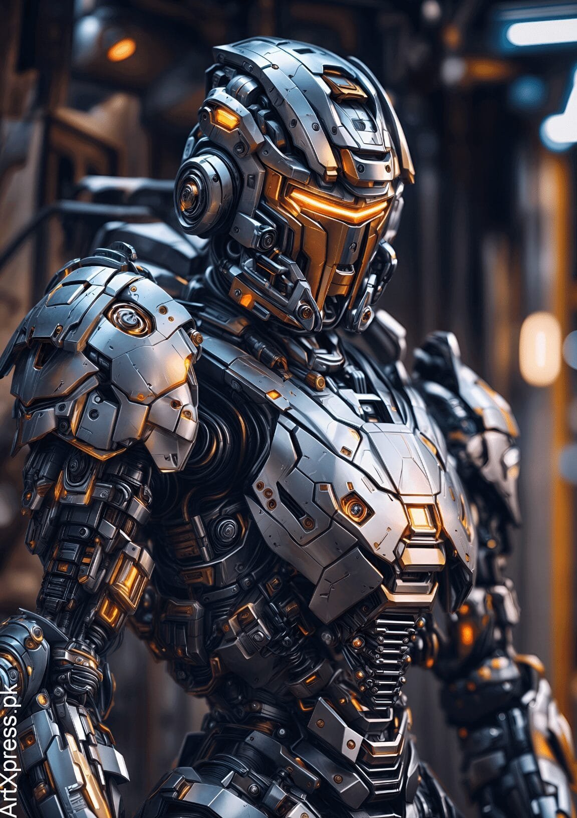 Exoskeleton Armour Metal Poster