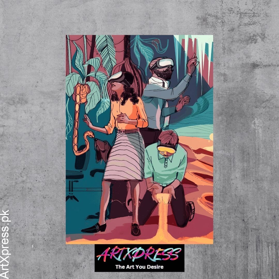 Family In VR Metal Poster