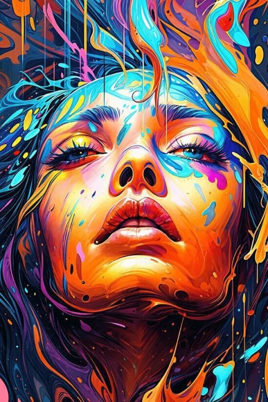Glitch Effect With Distorted Lines | Metal Poster