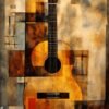 Guitar Abstract Metal Poster