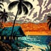 Island Scenery Metal Poster