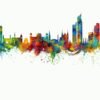 Karachi Skyline | Metal Poster