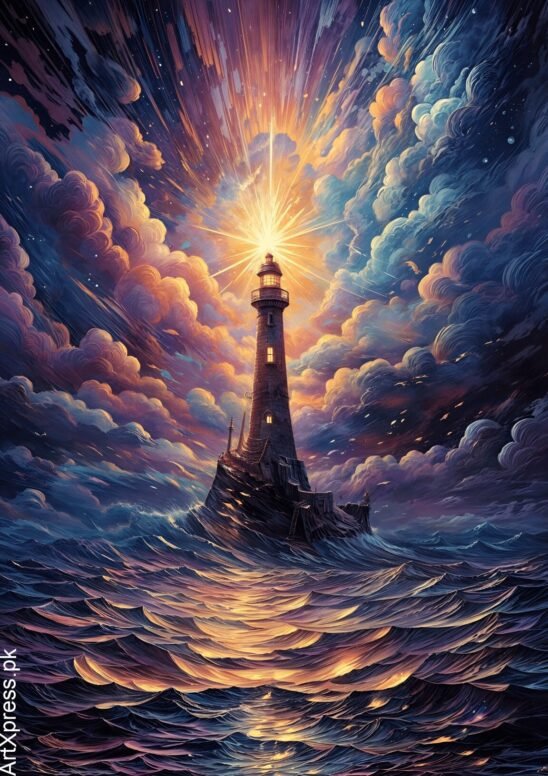 Lighthouse Metal Poster