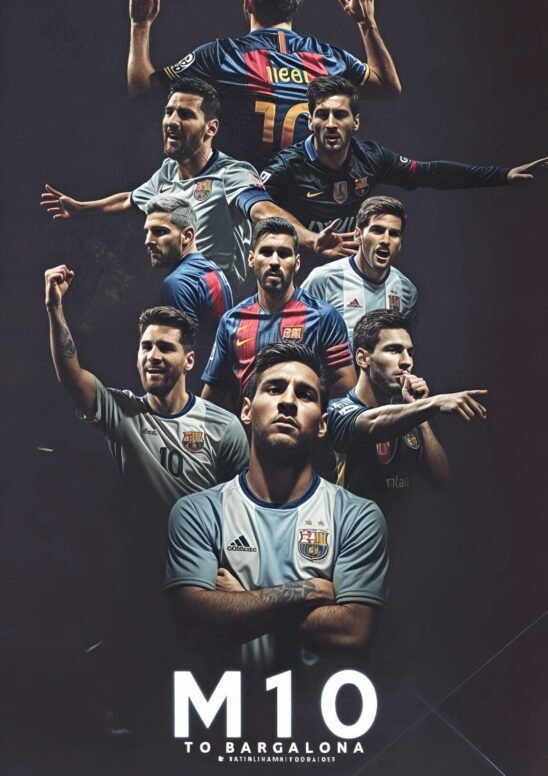 Messi M10 Metal Poster