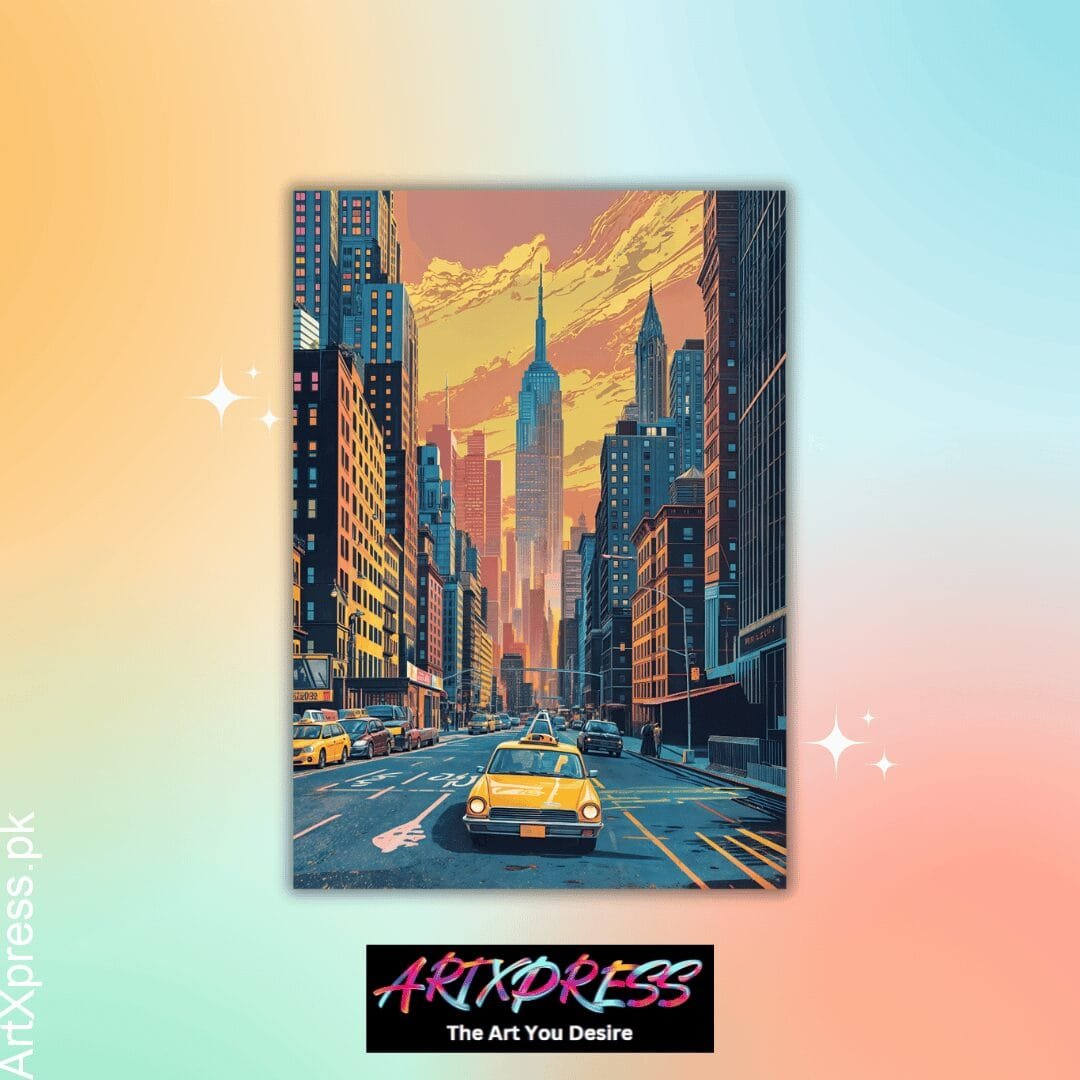 NewYork City Retro Style Metal Poster