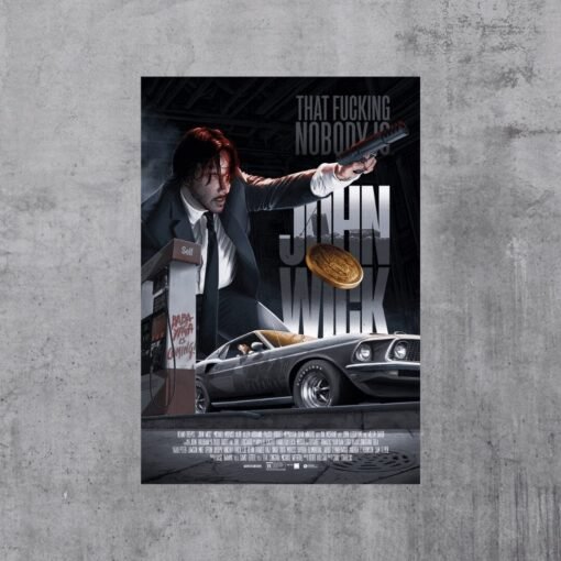 John Wick Car Movie Poster