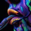 Psychedelic Colors On Serpentine Form | Metal Poster