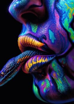 Psychedelic Colors On Serpentine Form | Metal Poster