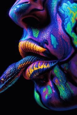 Psychedelic Colors On Serpentine Form | Metal Poster