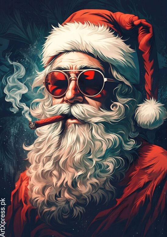 Santa Claus Metal Poster