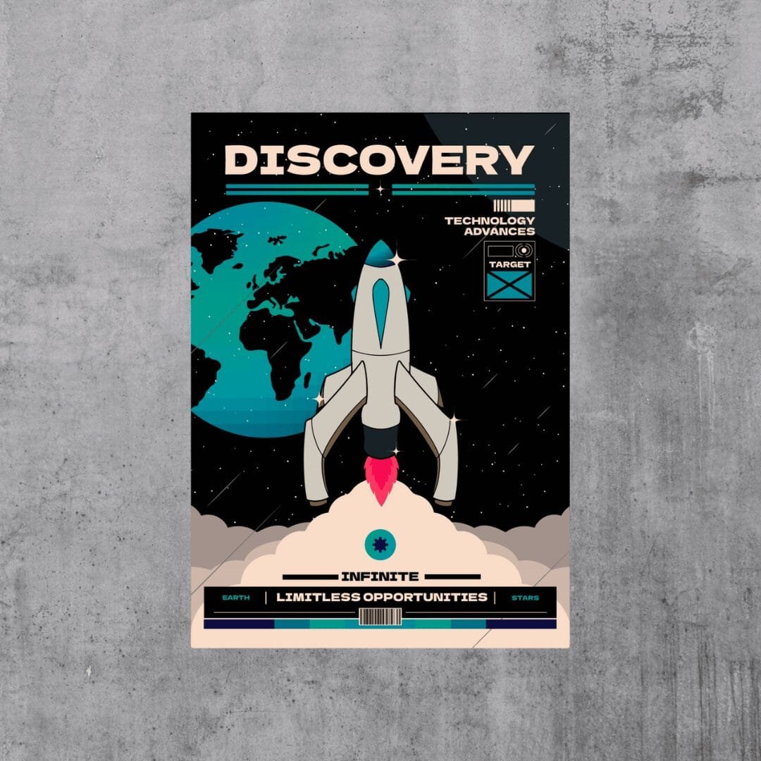 Space Discovery Metal Poster