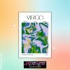 Virgo Star Sign Abstract Metal Poster
