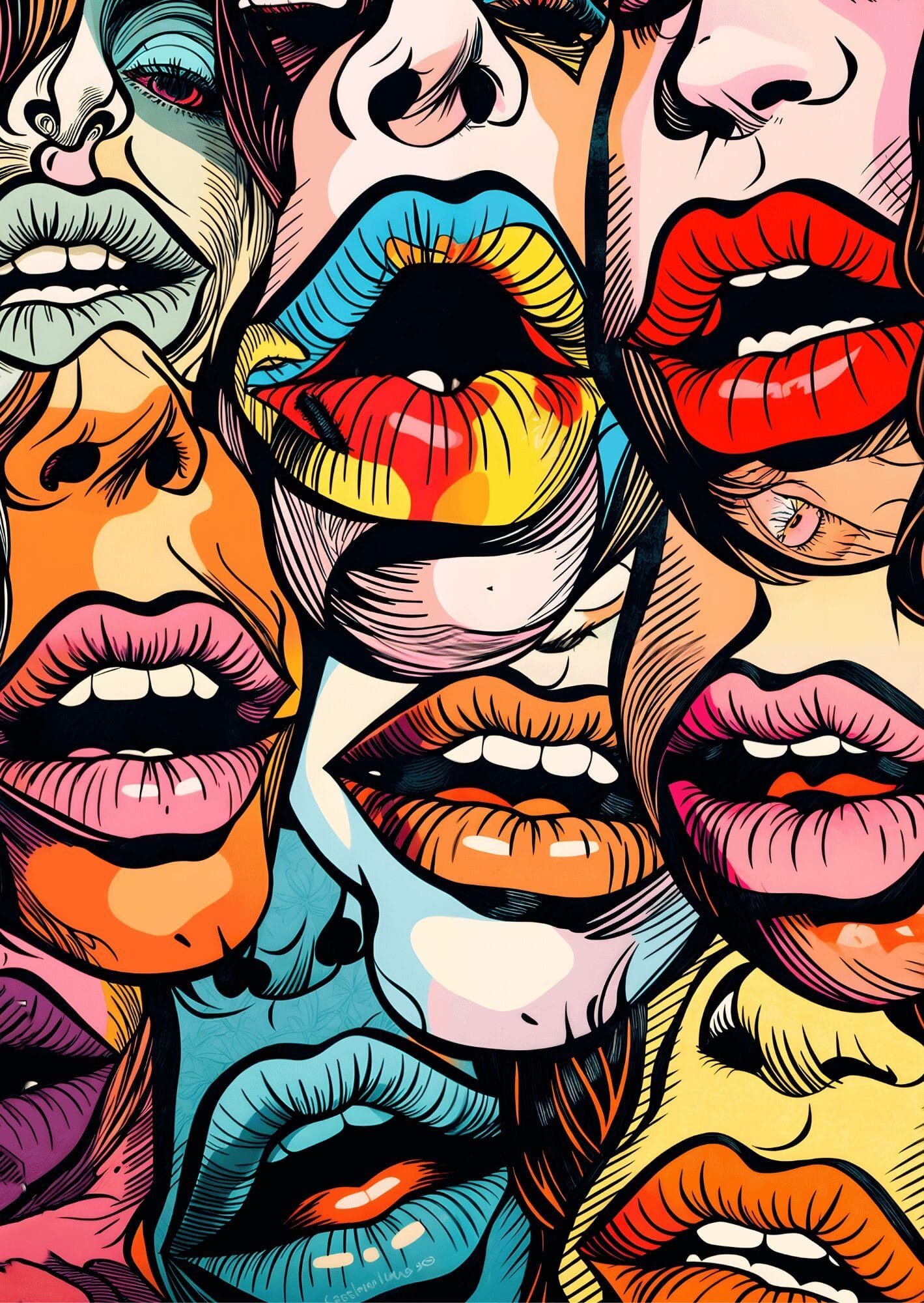 Woman Lips Metal Poster