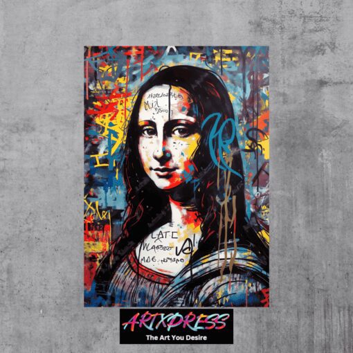 Mona Lisa Portrait Metal Poster