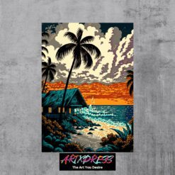 Island Scenery Metal Poster