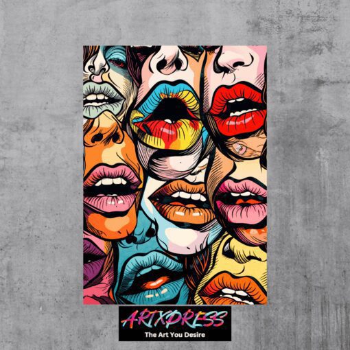 Woman Lips Metal Poster